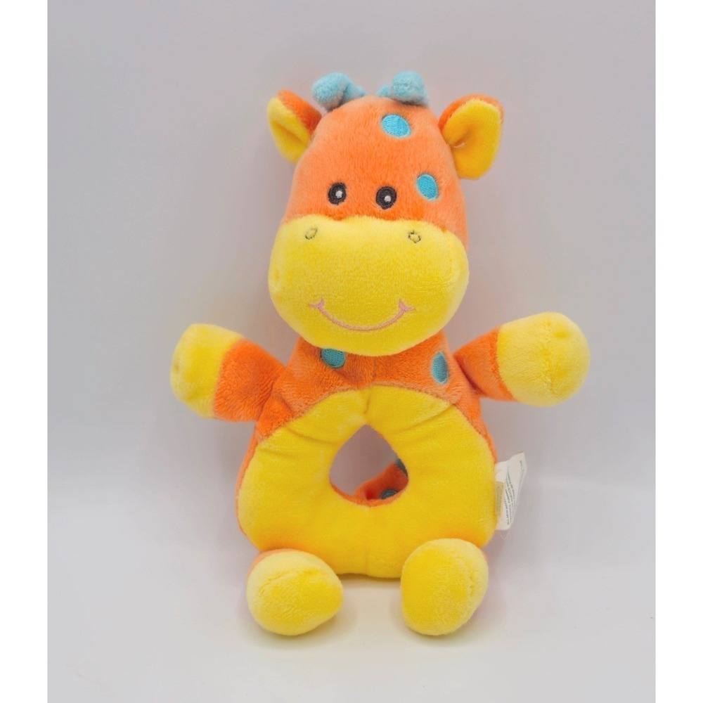 8" KOALA BABY Orange Blue Yellow SOFT Rattle Polka Dot Giraffe 6